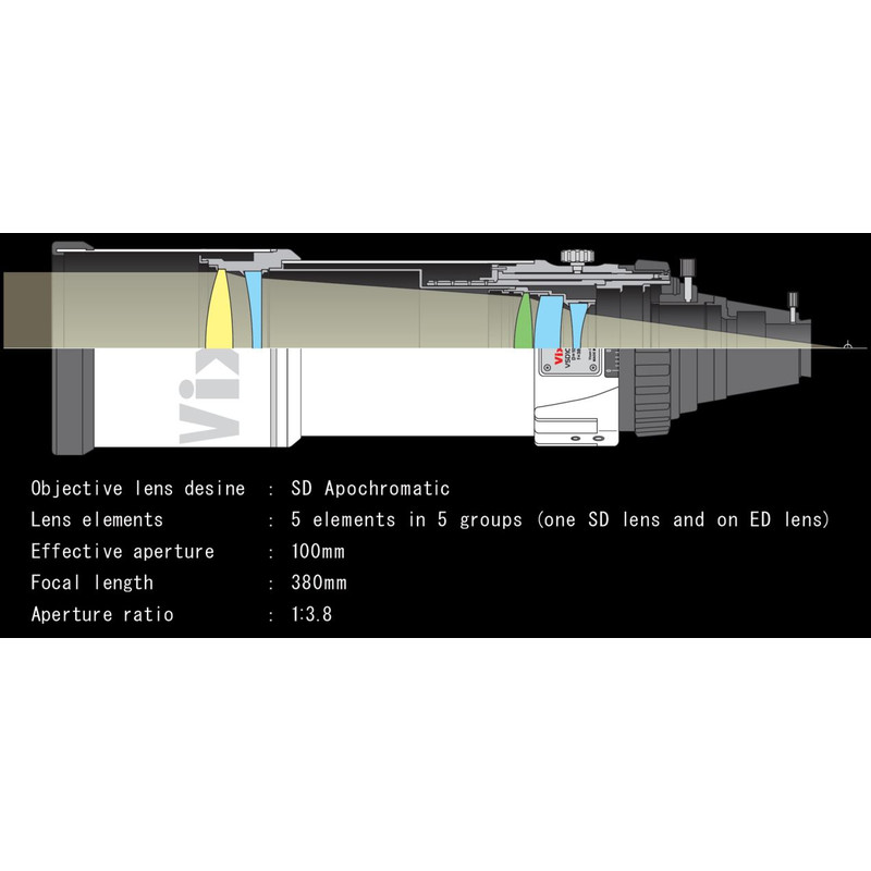 Vixen Refractor apochromat AP 100/380 VSD100 F3.8 OTA