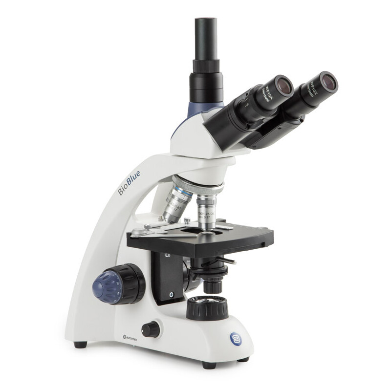 Euromex Microscop BioBlue, BB.4253, trino, DIN, semiplan, 40x-1000x, 10x/18, NeoLED, 1W