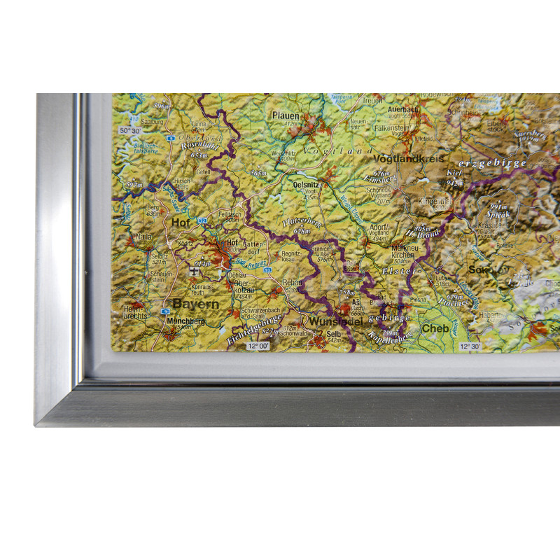 Georelief Harta regionala Saxonia