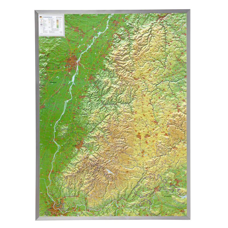 Georelief Harta regionala Pădurea Neagră