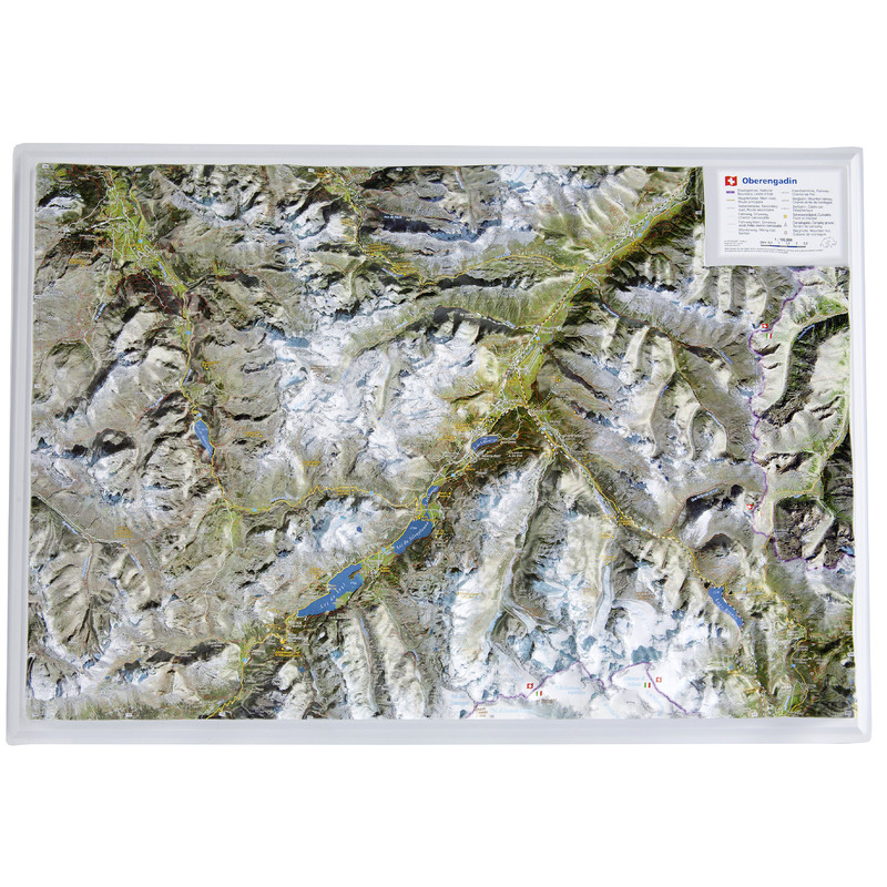 Georelief Harta regionala Oberengadin