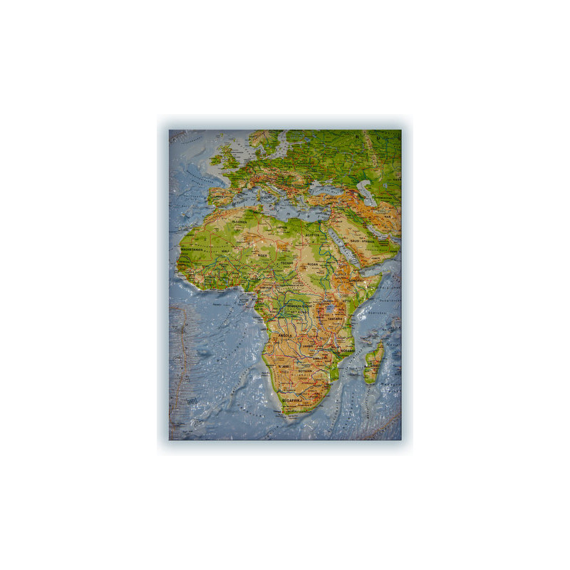 geo-institut Harta lumii Relief Map Harta lumii Silver line fizică Rusă
