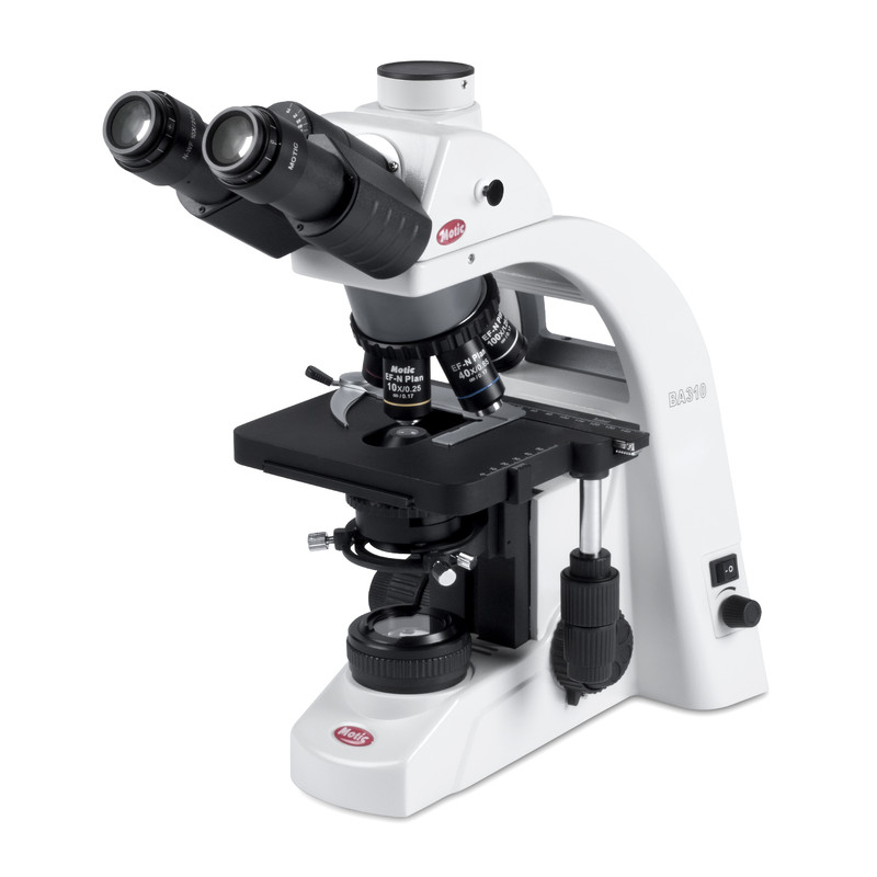 Motic Microscop BA310E trino, BF, infinity, EC-plan, achro, 40x - 400x, Hal. 30W, LED 3W (opt.)