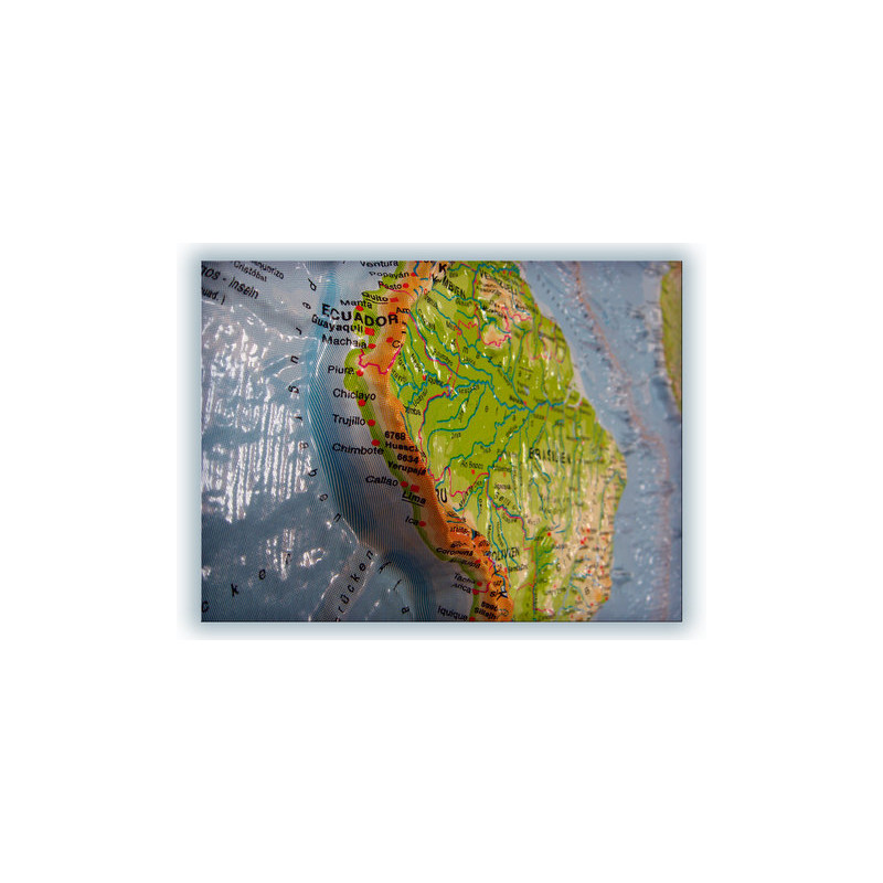 geo-institut Harta lumii Relief Map World Silver line politică rusă