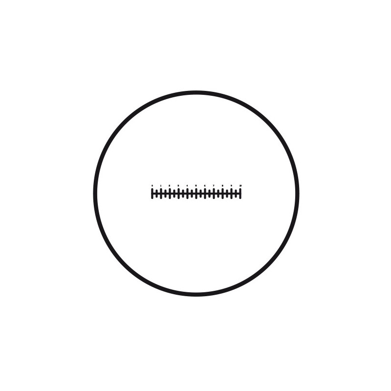 Motic Placă cu marcaj micrometric Mikrometerstrichplatte Strichplatte Skala (10mm in 100 Teilen), (Ø25mm)