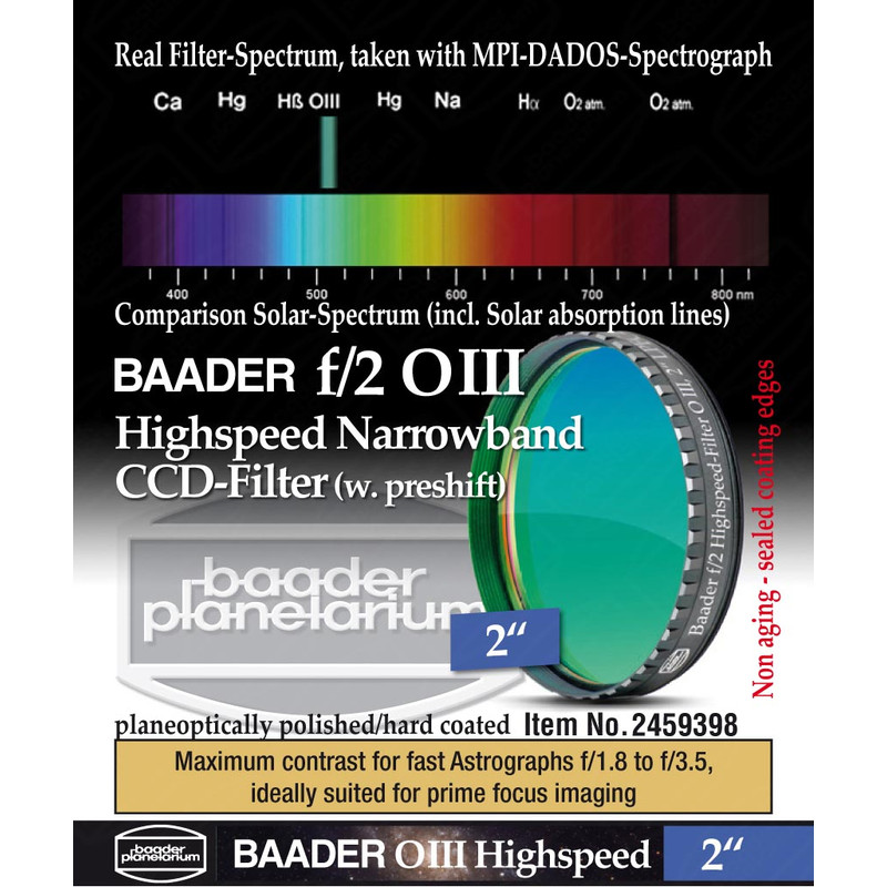 Baader Filtre OIII Highspeed f/2 2"