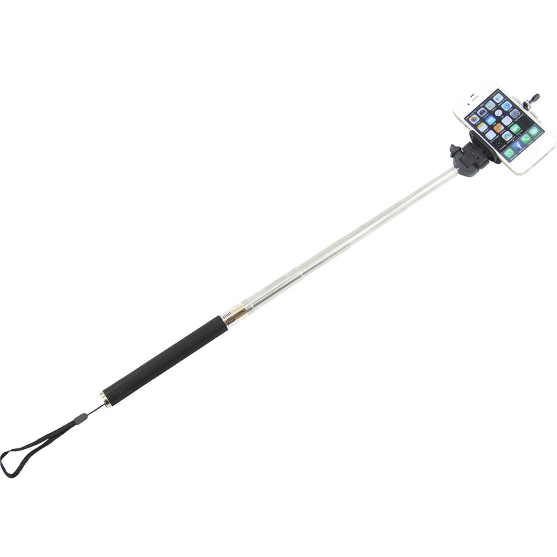 Monopied din aluminiu Selfie stick pentru smartphone-uri și camere compacte, roz
