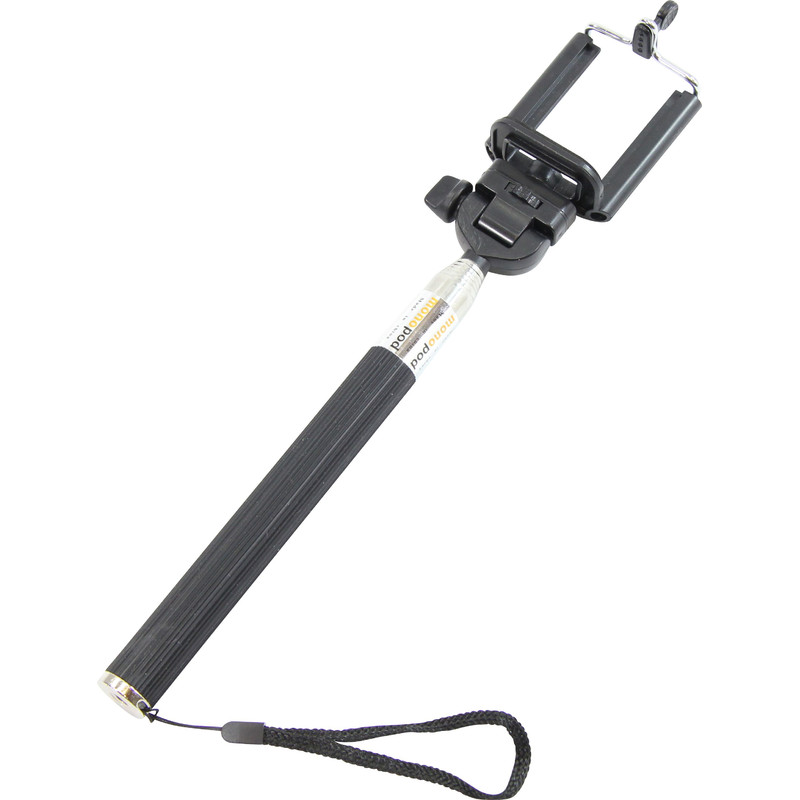 Monopied din aluminiu Selfie stick pentru smartphone-uri și camere compacte, roz