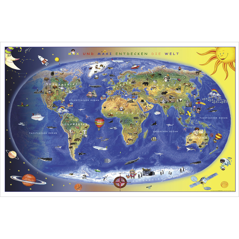 Stiefel Harta pentru copii Max und Maxi entdecken die Welt (92 x 59 cm)
