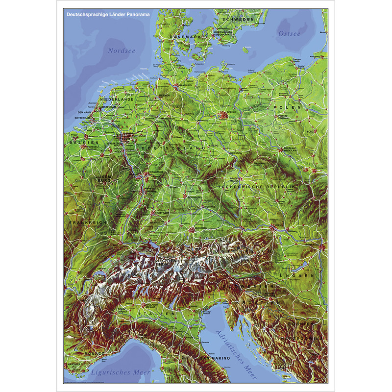 Stiefel Harta panoramica a Germaniei (in germana)