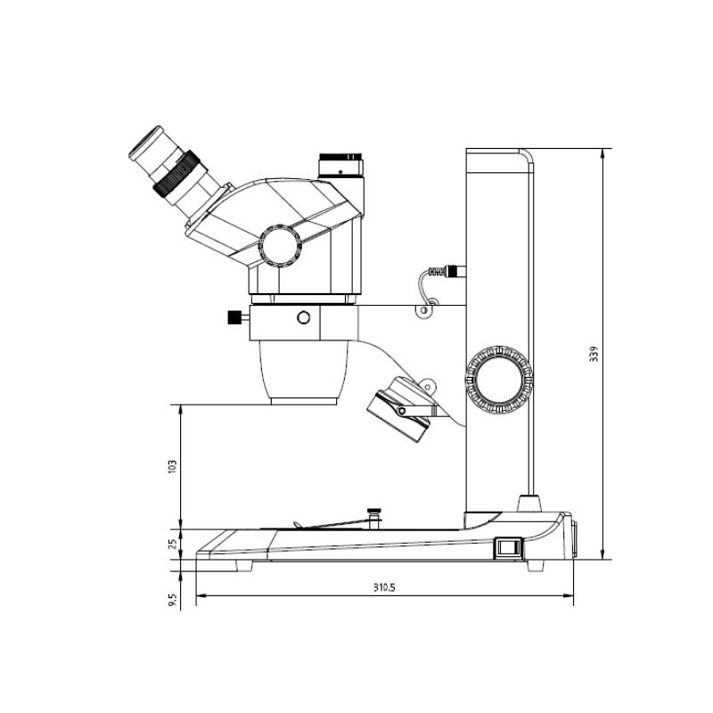 Euromex Microscop stereo zoom NexiusZoom NZ.1902-S, binocular, stand cu cremaliera 6,7-45x