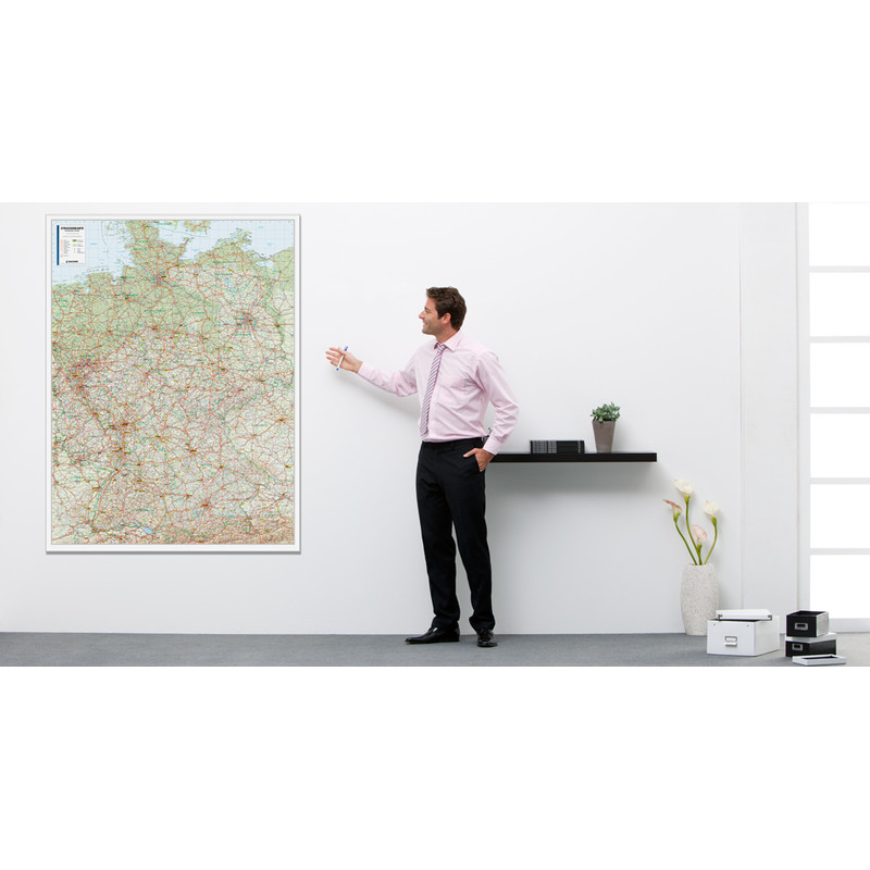 Bacher Verlag Harta Hartă rutieră a Germaniei 1:500.000 laminată