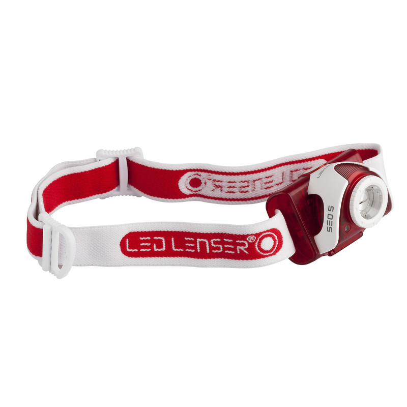 LED LENSER Lanterna frontala SEO5, rosu