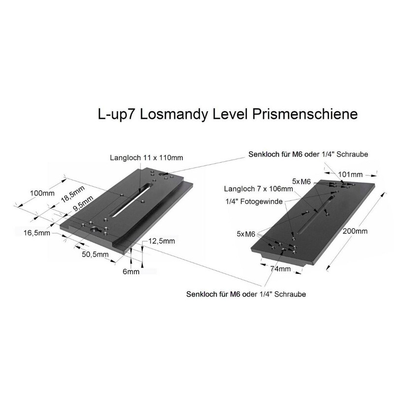 TS Optics Șină prismatică Losmandy de 200 mm