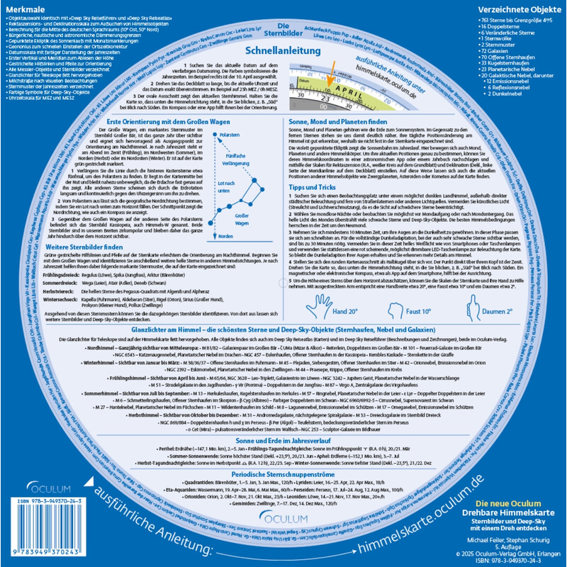 Oculum Verlag Harta cerului Planisferă