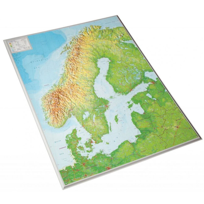 Georelief Harta regionala Scandinavia