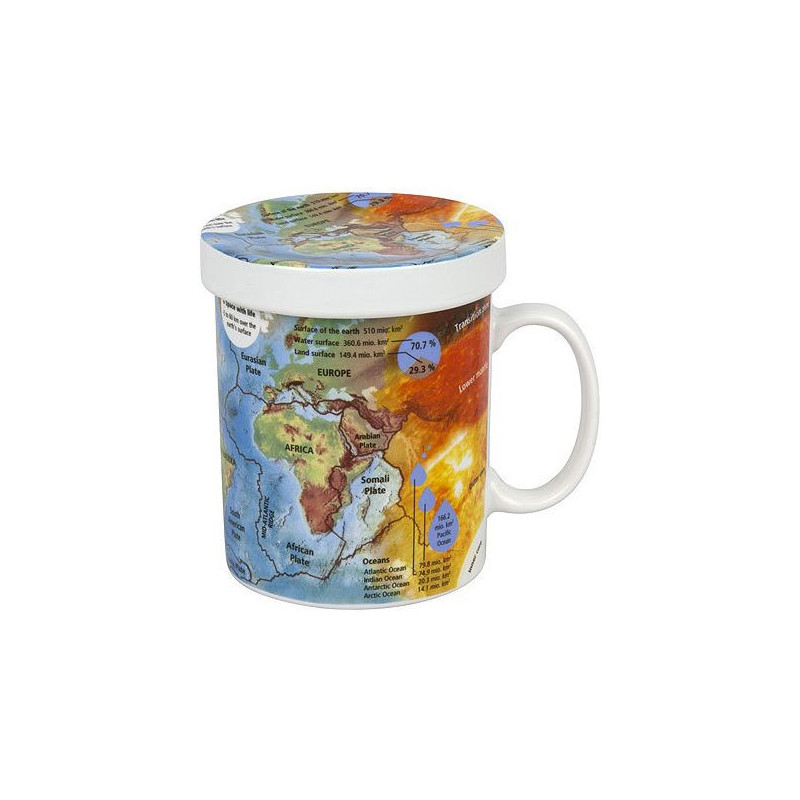 Könitz Cească Mugs of Knowledge for Tea Drinkers Geography