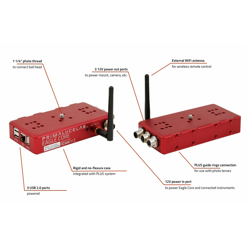 PrimaLuceLab Computer EAGLE CORE pentru astrofotografie cu camera foto DSLR