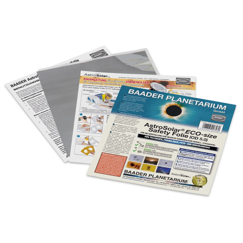Baader Folie de filtrare AstroSolar® ECO-size Safety OD 5,0, 140x155 mm