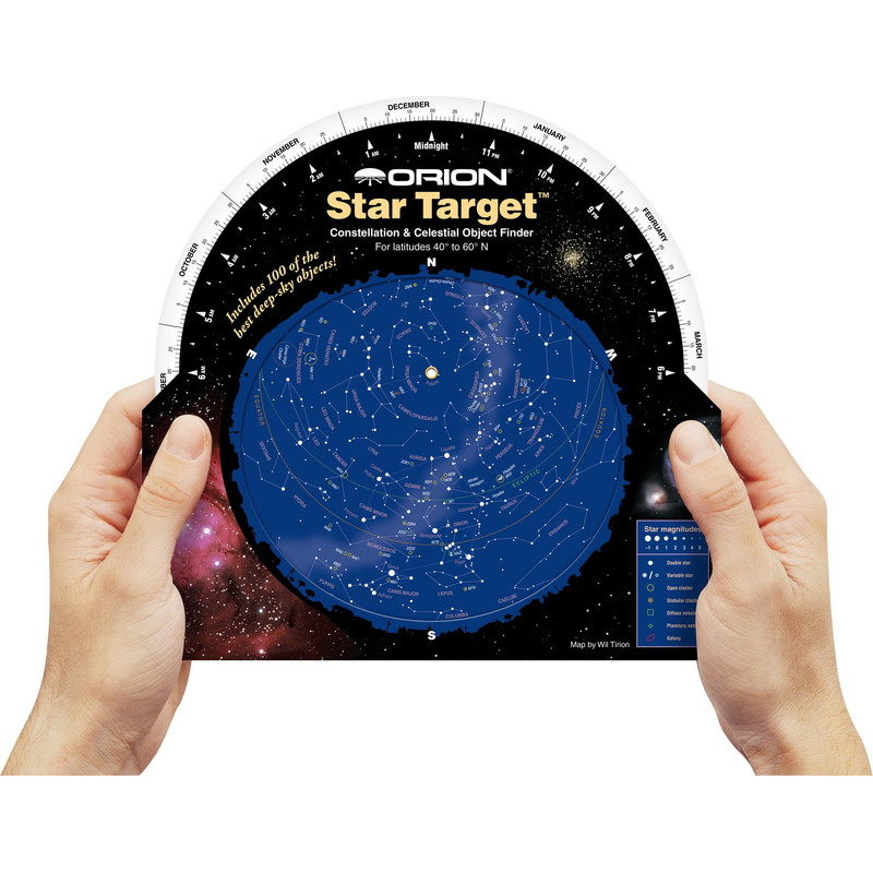 Orion Harta cerului Star Target Planisphere 40-60 degree north