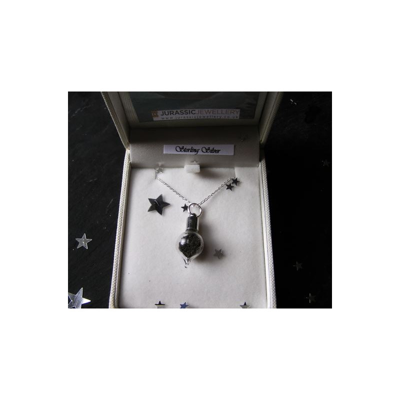 Jurassic Jewellery Meteoriti Bijuterie colier Jurassic praf meteoric (forma de picatura)