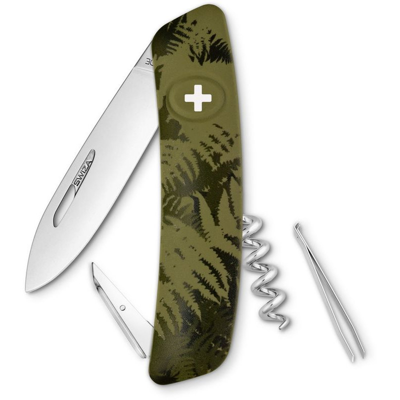 SWIZA Cutite Cutit armata elvetiana, C01 SILVA Camo Fern, culoare kaki