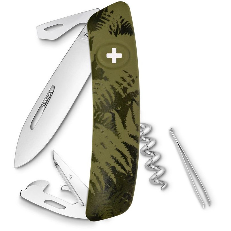 SWIZA Cutite Cutit armata elvetiana C03, SILVA Camo Fern Khaki