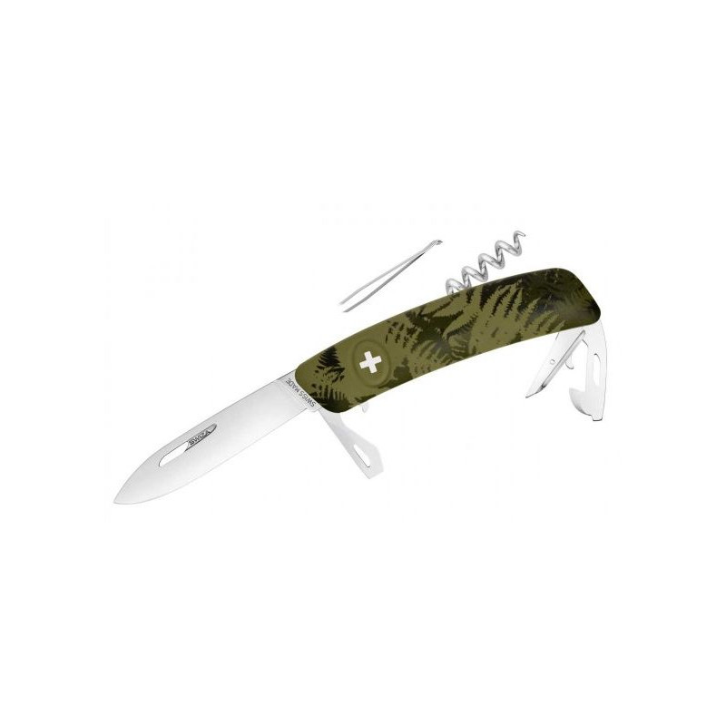 SWIZA Cutite Cutit armata elvetiana C03, SILVA Camo Fern Khaki