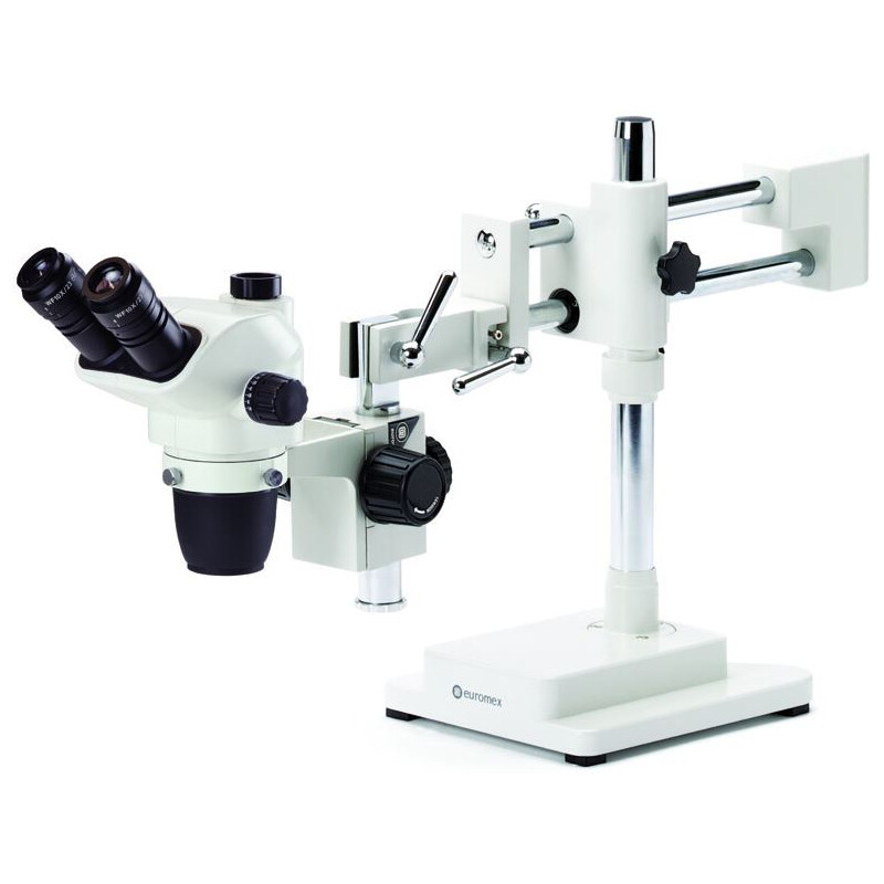 Euromex NZ.1703-B, NexiusZoom EVO, 6.5x până la 55x, suport cu braț dublu, fără iluminare, trino