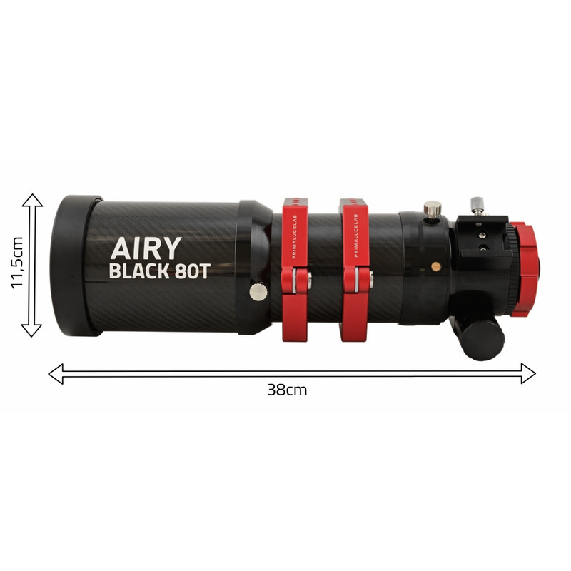 PrimaLuceLab Refractor apochromat AP 80/500 Airy Black 80T Carbon OTA