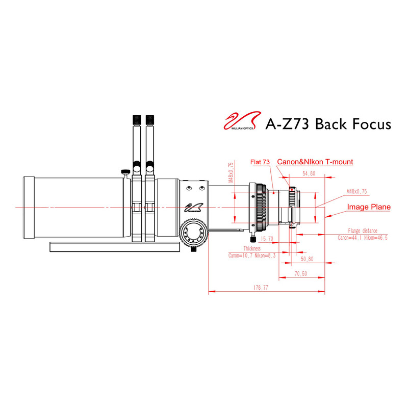 William Optics Refractor apochromat AP 73/430 Super ZenithStar 73 Blue OTA