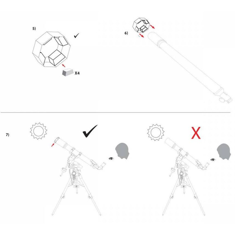 Explore Scientific Filtre solare Filtru solar pentru telescop de 60-80mm