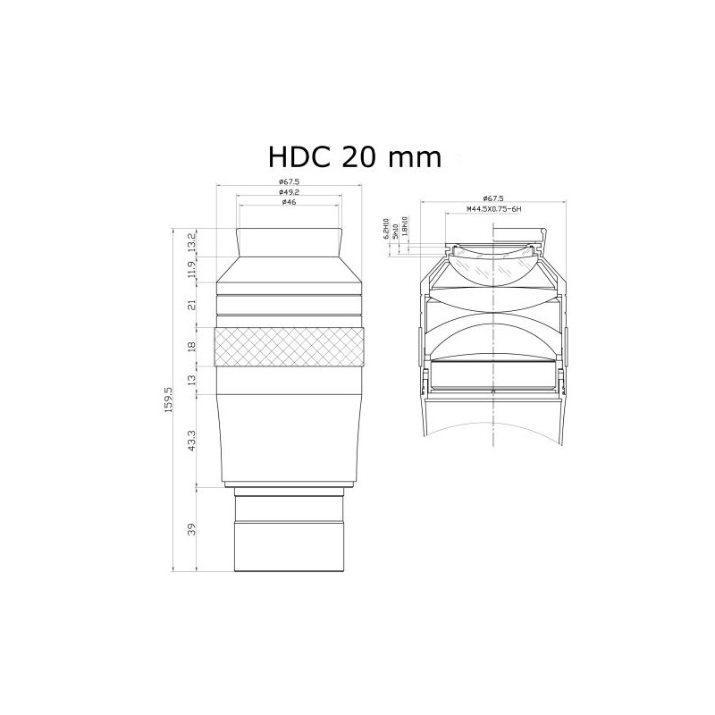 APM Ocular XWA HDC 20mm 100° 2"