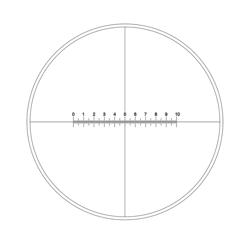Motic Reticul cu scară (10 mm în 100 de părți) și reticul (Ø19 mm)
