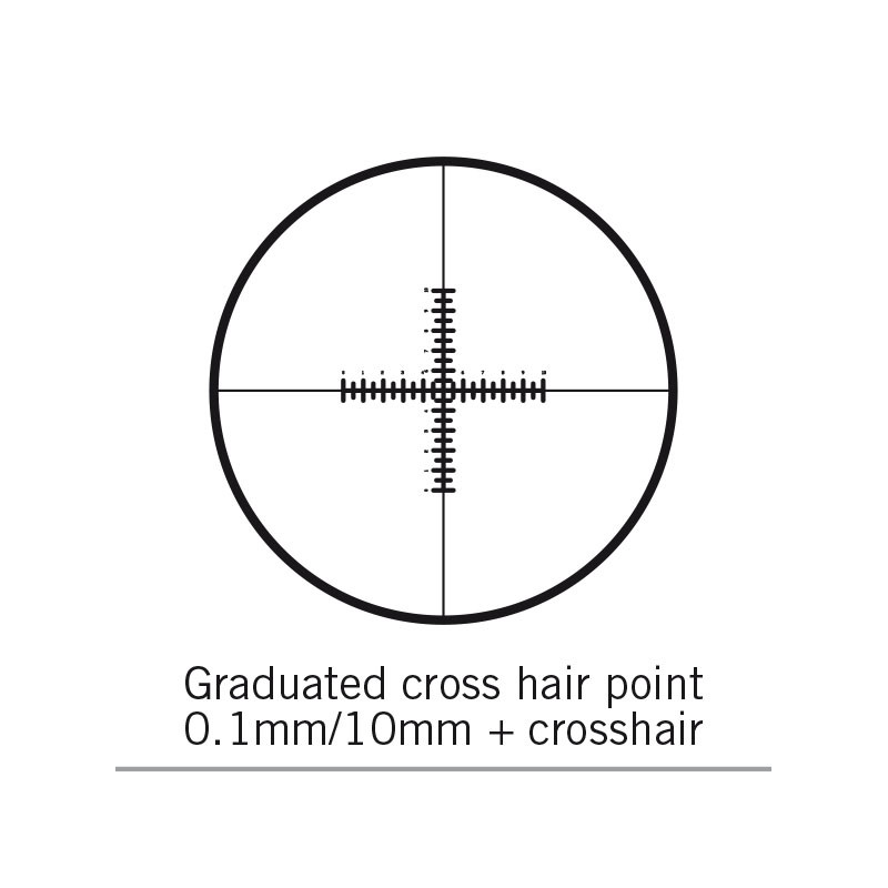 Motic Reticul, dublu 100 / 10mm, cruce, Ø 25mm (SMZ-161)