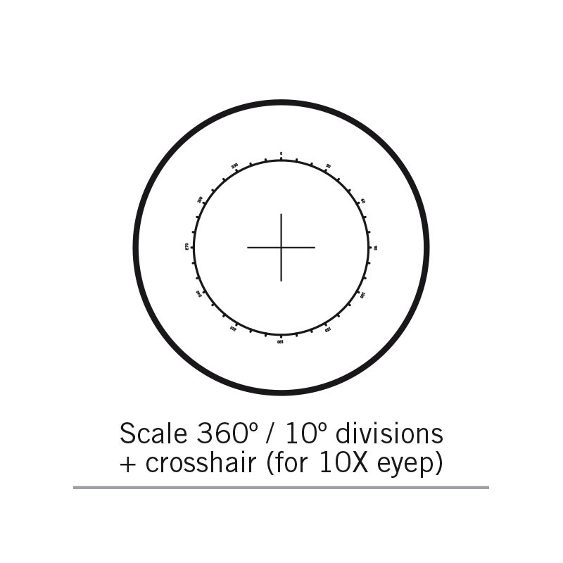 Motic Reticul 360 ° / 10 °, numai pentru 10X, Ø 25mm (SMZ-161)