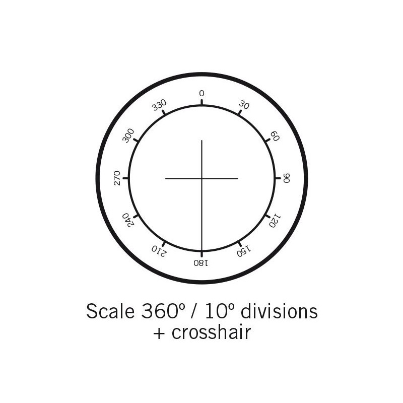 Motic Reticul cu protractor 360º cu diviziuni 30º si reticul  (Ø25mm)