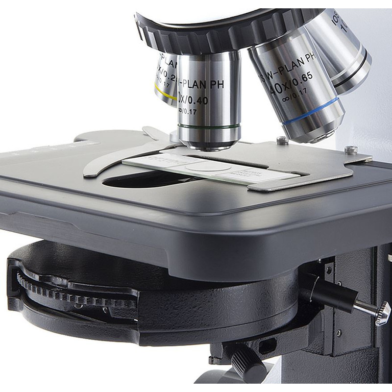 Optika Microscop B-510ASB, asbestosis, trino, 40x phase, 40x-1000x, W-PLAN IOS, W&B 12.5x, EU