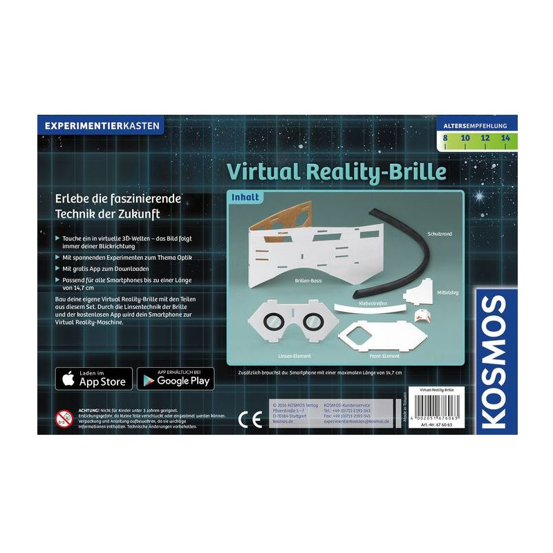 Kosmos Verlag Experiment caseta ochelari realitate virtuala