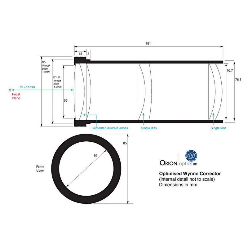 Orion Optics UK Telescop N 400/1520 AG16 Carbon Astrograph OTA