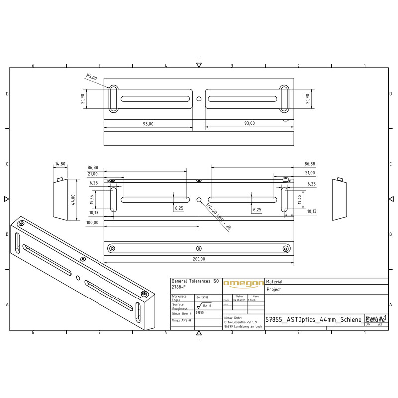 ASToptics Placa tip Vixen imbunatatita 200mm