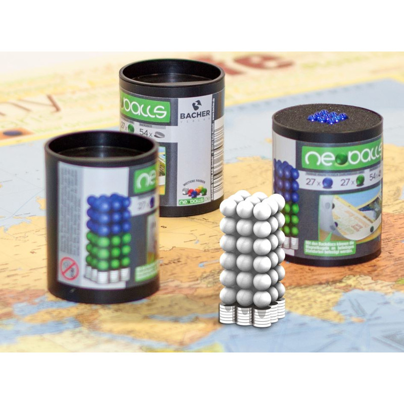 Bacher Verlag Neoballs set de bile magnetice 54 piese alb