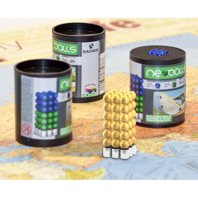 Bacher Verlag Neoballs set de bile magnetice 54 piese aurii