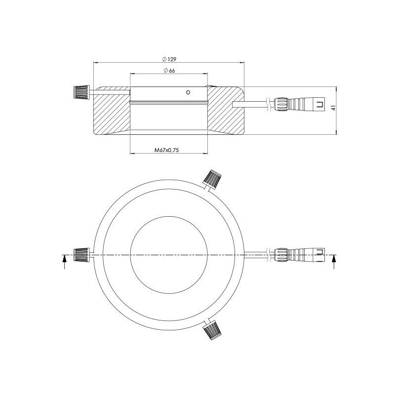 StarLight Opto-Electronics RL12-18s PW, pur-weiß (6.000 K), Ø 66mm