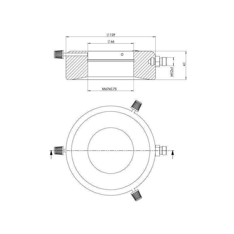 StarLight Opto-Electronics RL12-10s-24V WW, spot, alb cald (3.000 K), Dop (4 pini), Ø 66mm