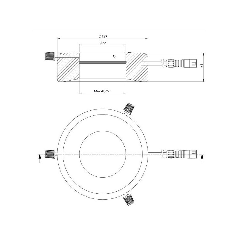 StarLight Opto-Electronics RL12-18s-S4 B, segment, albastru (470 nm), Ø 66mm