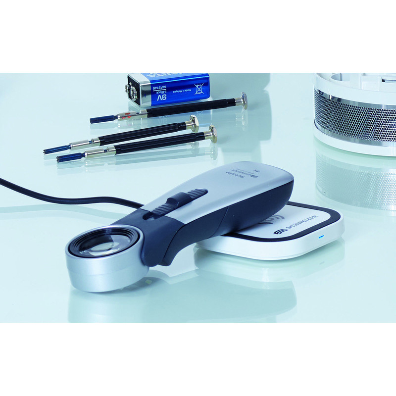 Schweizer Lupa Tech-Line inducție, 6500K, 2x, 4x, Ø70, Ø20mm, bifocal