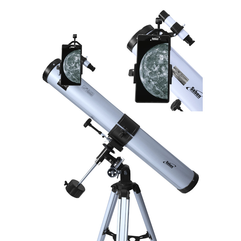 Seben Telescop 76-900 EQ2 Reflector + Adaptor smartphone DKA5 + pachet Accesorii