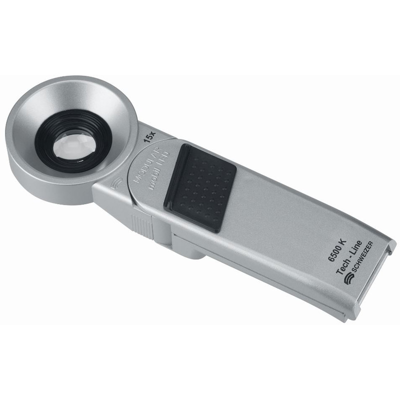 Schweizer Lupa Tech-Line Modular 15x/Ø22.8mm, aplanatică, 2700 K