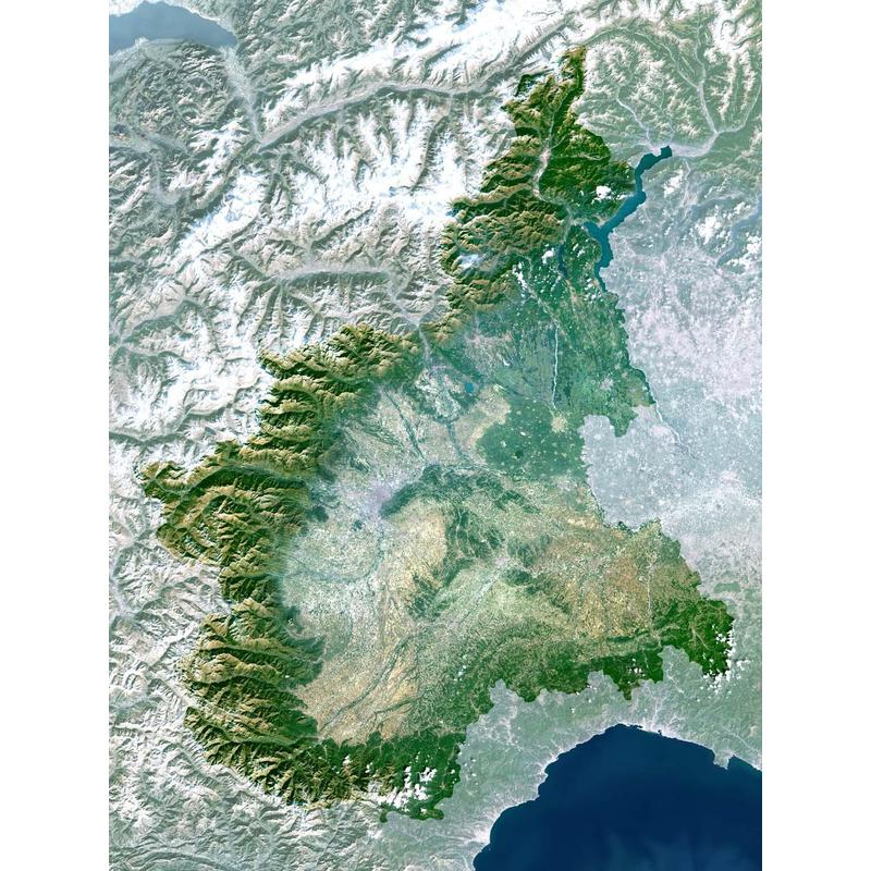 Planet Observer Harta regionala regiunea Piemonte